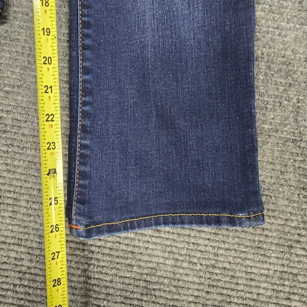True Religion Ricky Flap Jeans Mens 30x26 Relaxed Straight Dark Wash Hemmed